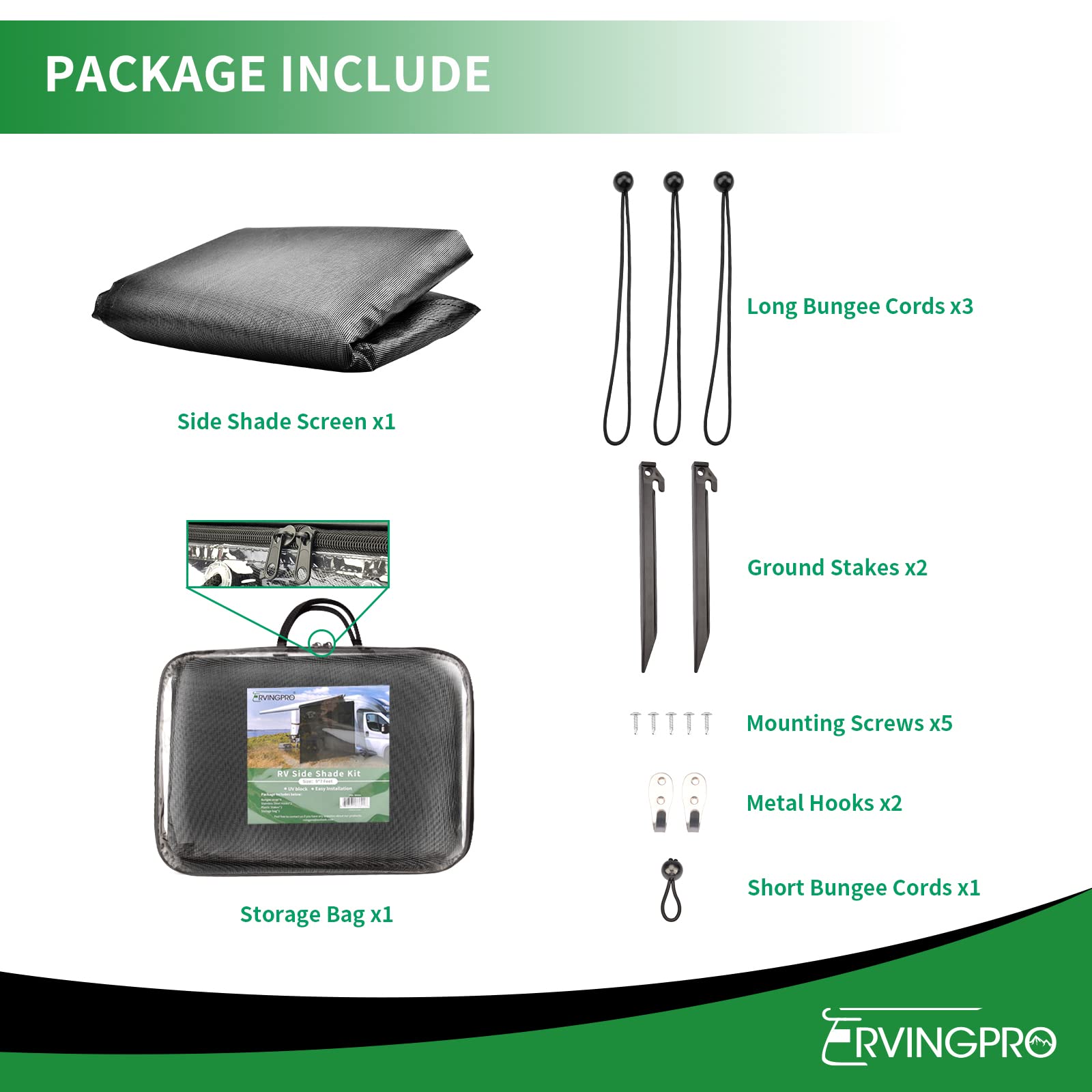RVINGPRO 9x7 size comparison beside camping chair showing coverage and scale