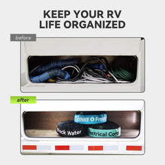 RVMATE color-coded blue black green bags for quick identification benefit