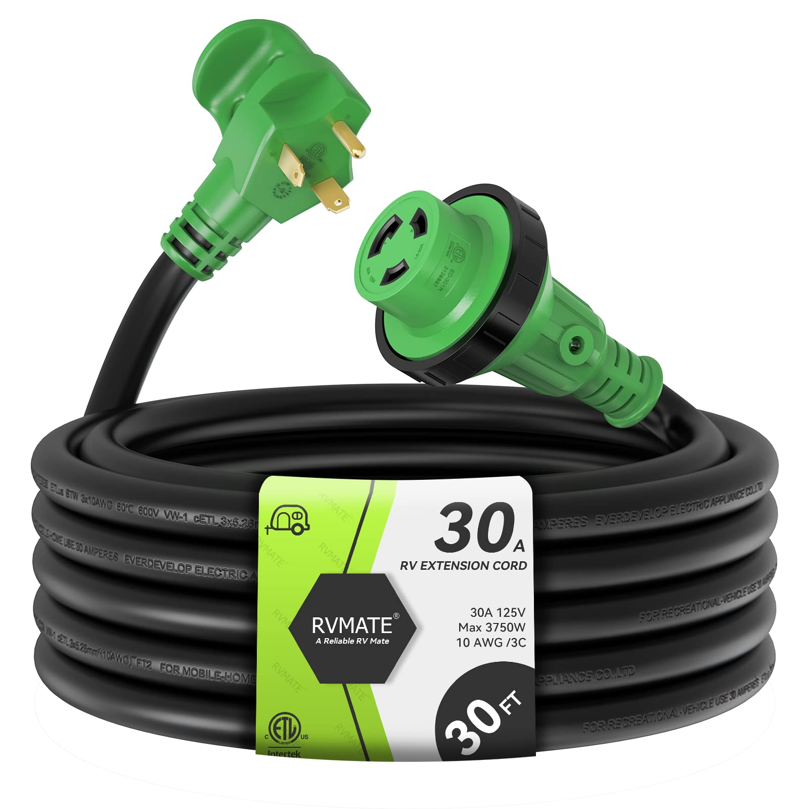 RVMATE front plug view showing lockable connection and secure fit