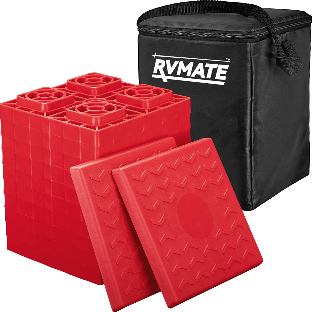 RVMATE front view of packed 12-pack blocks showing organization and portability