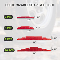 RVMATE block stack under RV wheel providing level support and safer parking