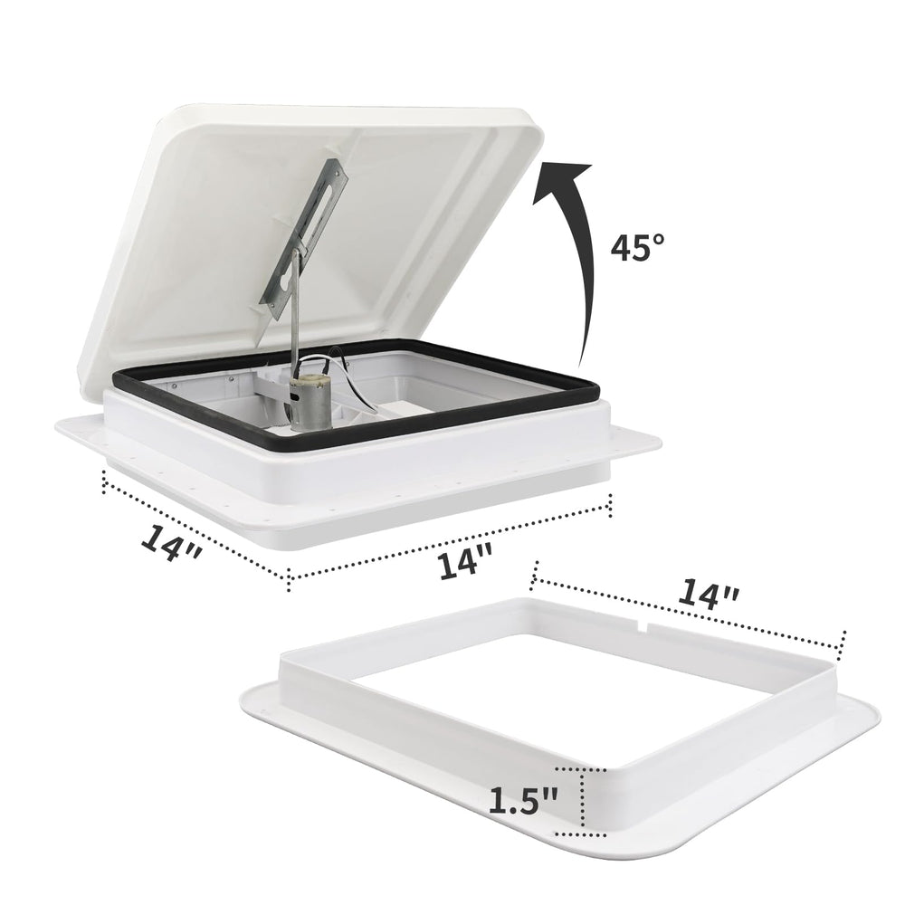 RVMATE installed on RV roof demonstrating weather resistance and exterior fit
