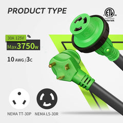 RVMATE green LED indicator lit to confirm active power connection