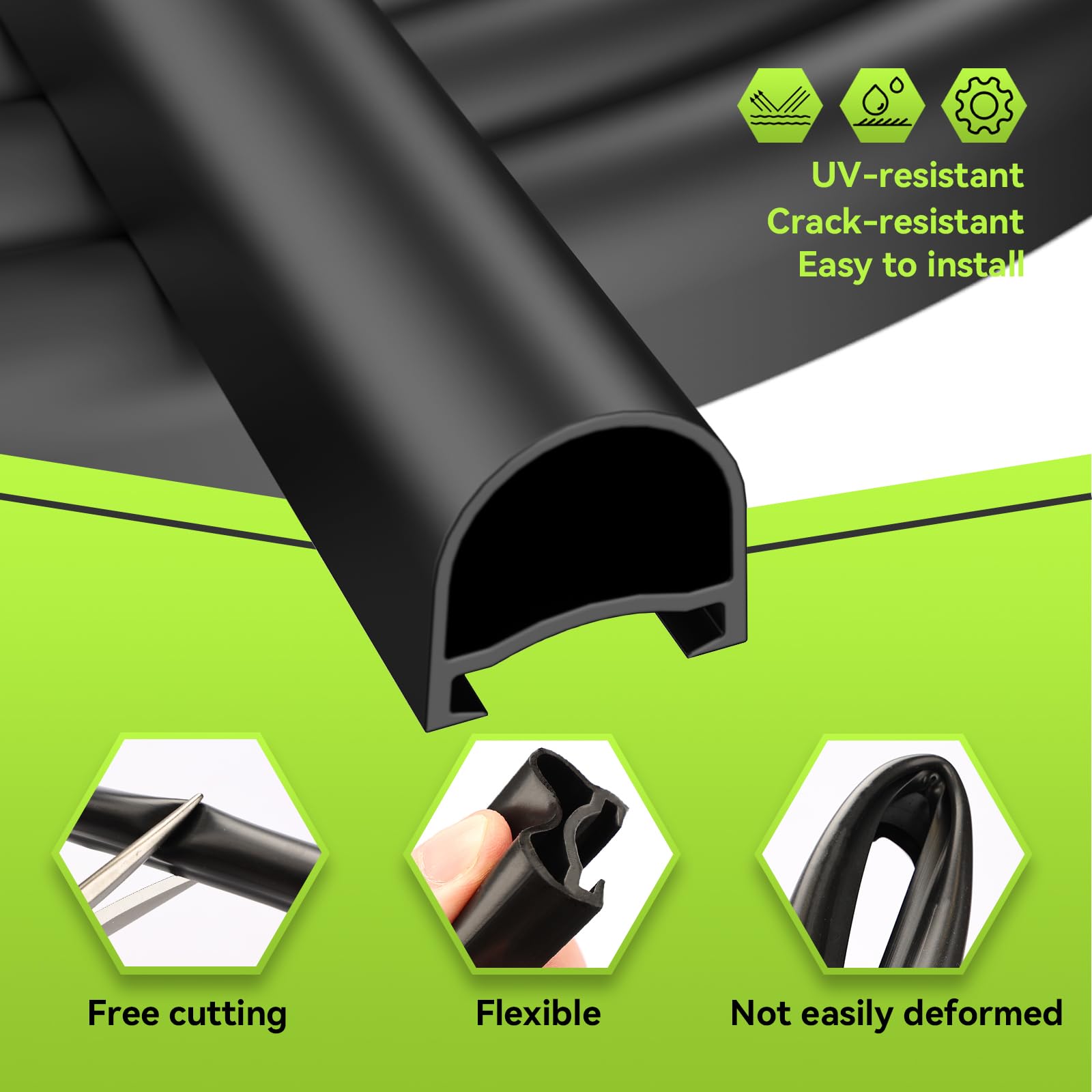RVMATE beside a ruler to show 40ft length and easy trim-to-fit advantage