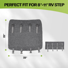 RVMATE close-up of ribbed polyester texture capturing dirt and improving grip