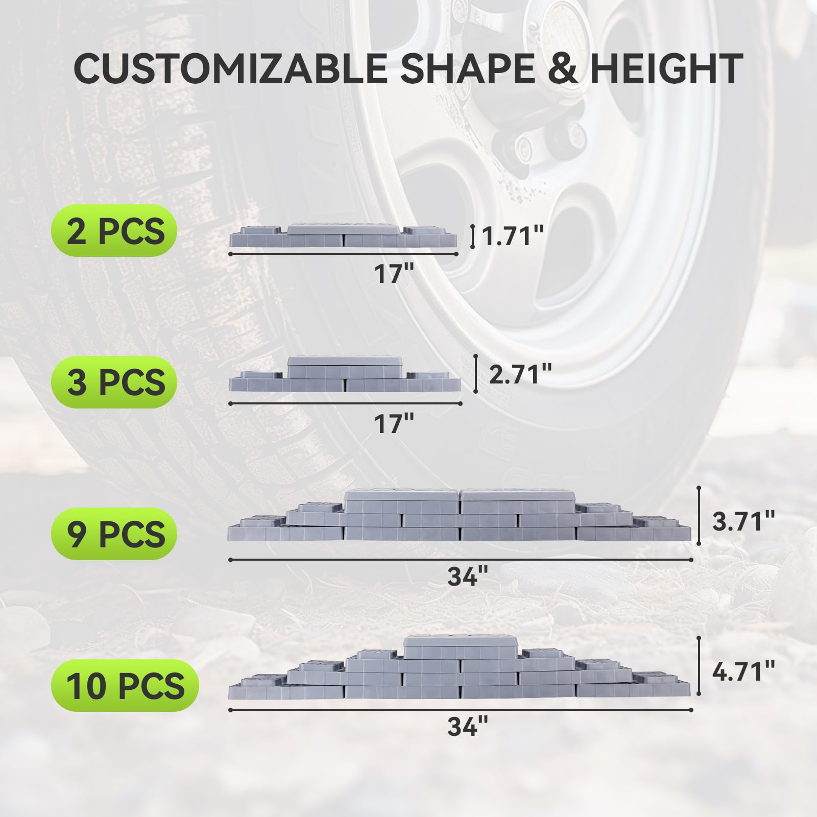 RVMATE thin top block close-up showing textured surface for traction