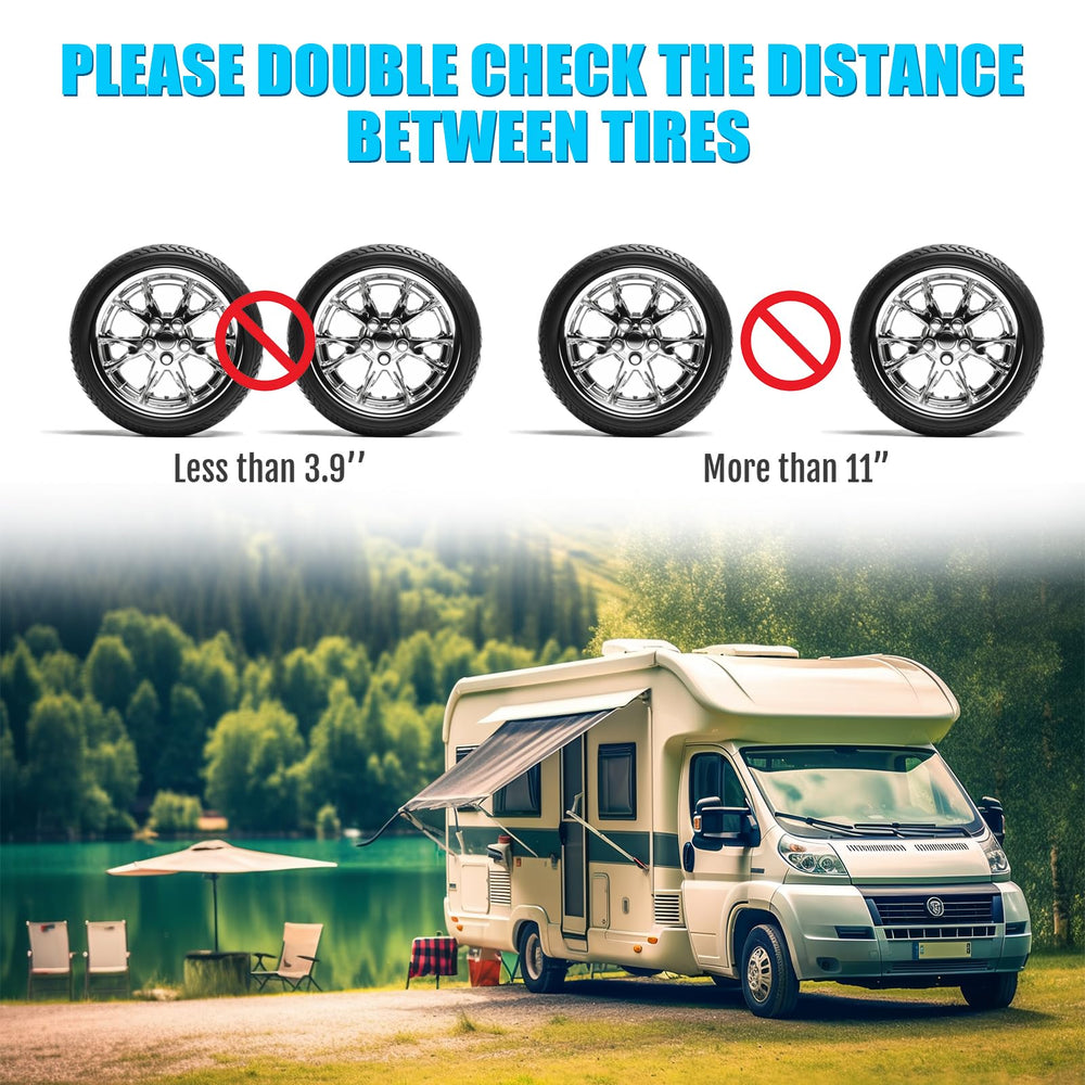 RVPNR chocks in use at campsite reducing trailer sway for safer setup
