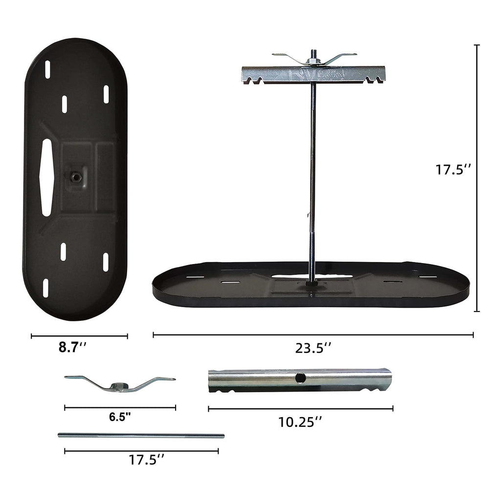 RVPNR scale photo with two 20lb tanks showing compact dimensions and fit