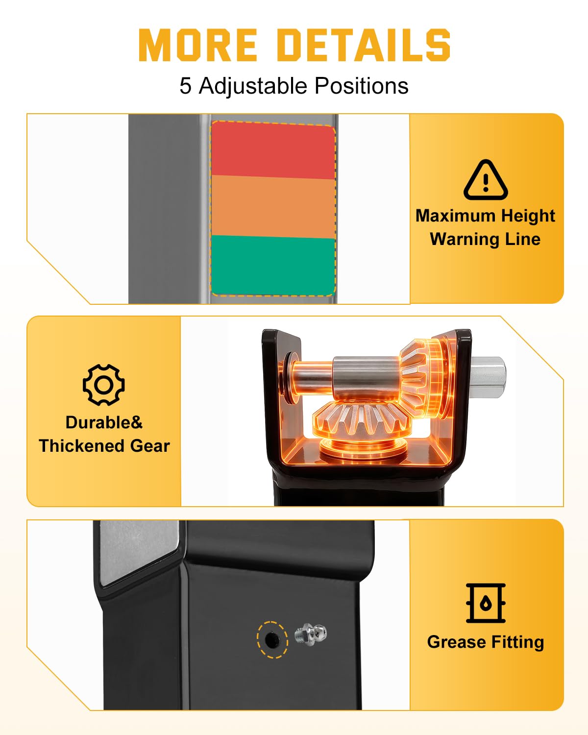 RVshark drill-operated jack lifting trailer quickly to speed hitching process