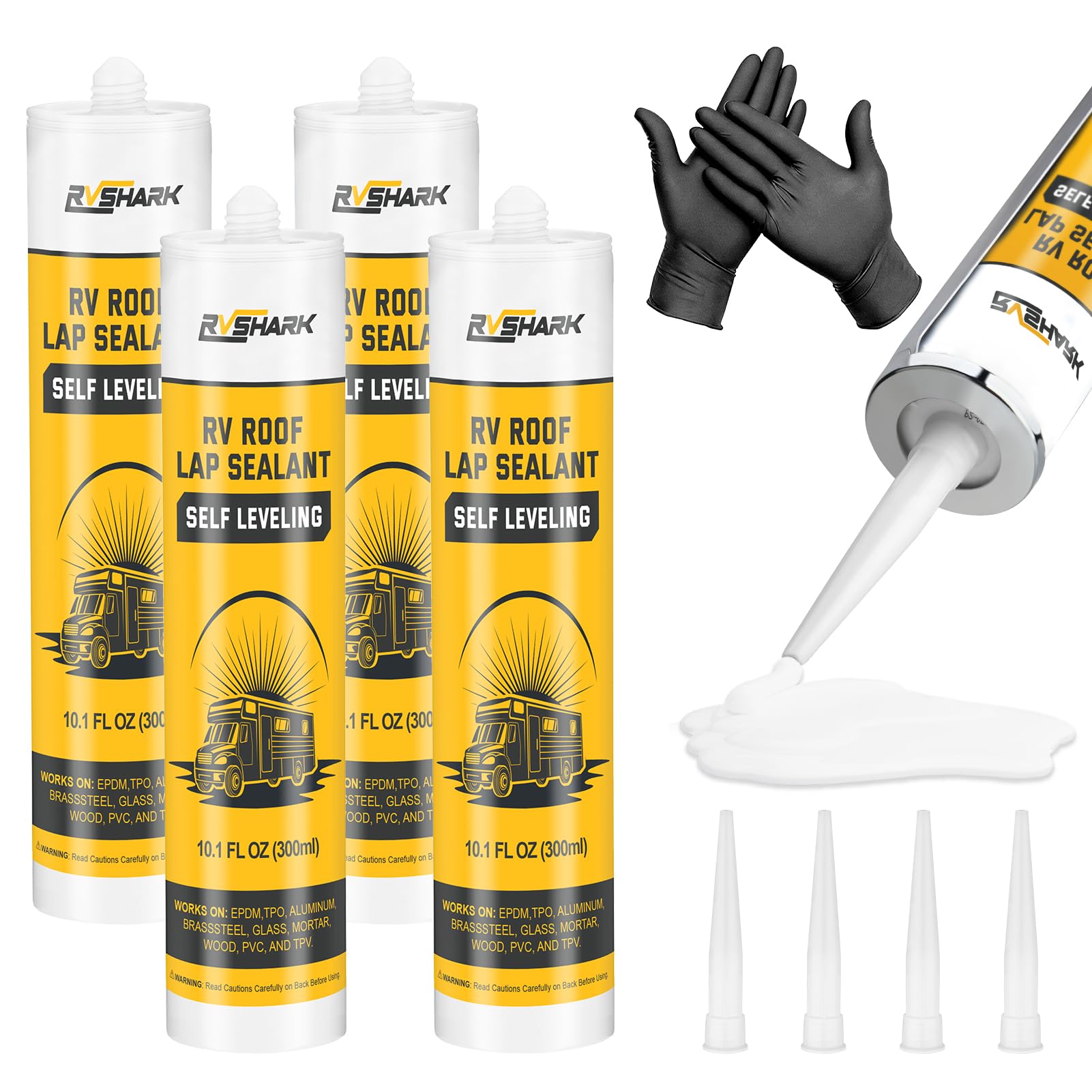 RVSHARK front packaging 4-pack showing product and value