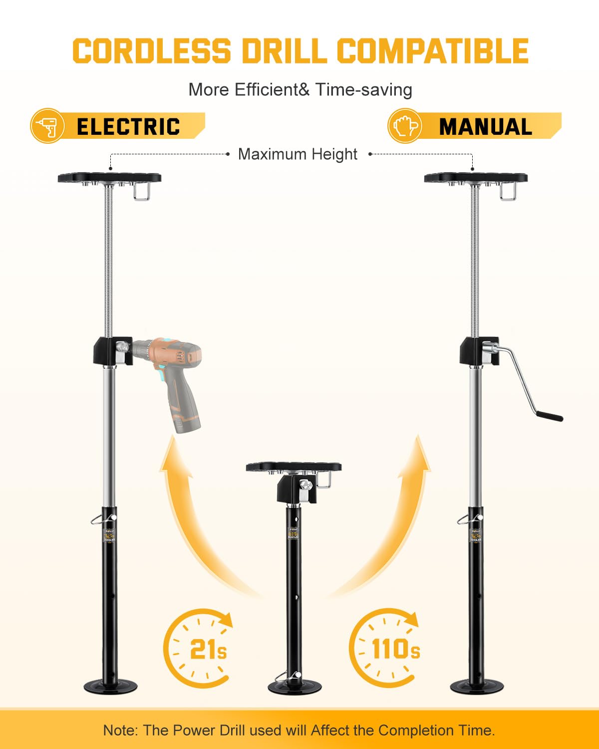 RVshark detachable handle and drill socket included for fast power or manual operation