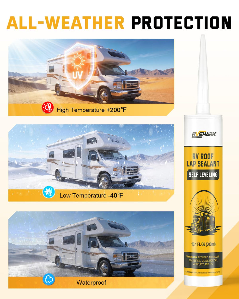 RVSHARK sealing RV vent to prevent leaks and drafts