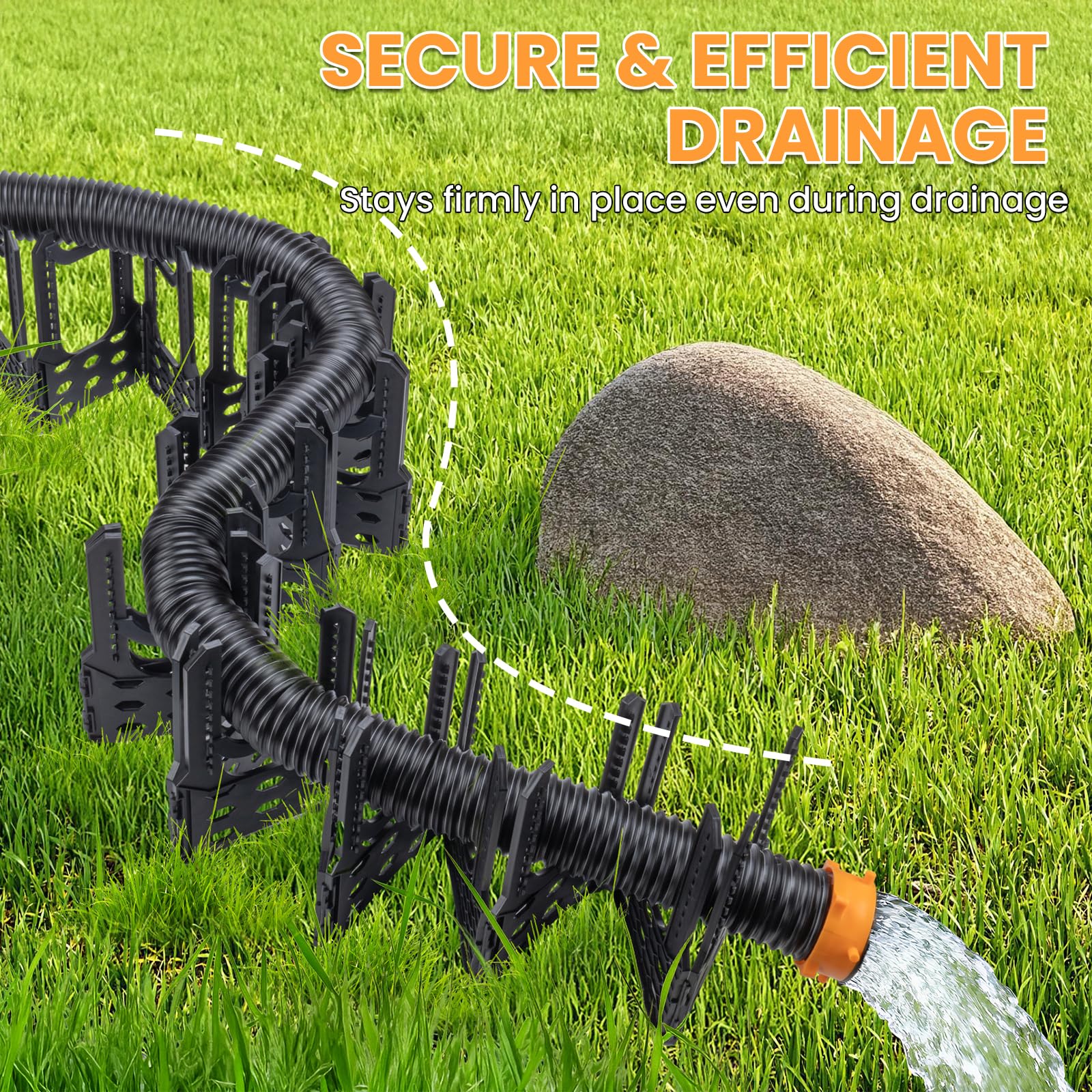RVSNAIL support in use at RV sewer connection showing cleaner dumping benefit