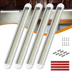 RVZONE front view of 4-pack light bars showing compact kit and bright output