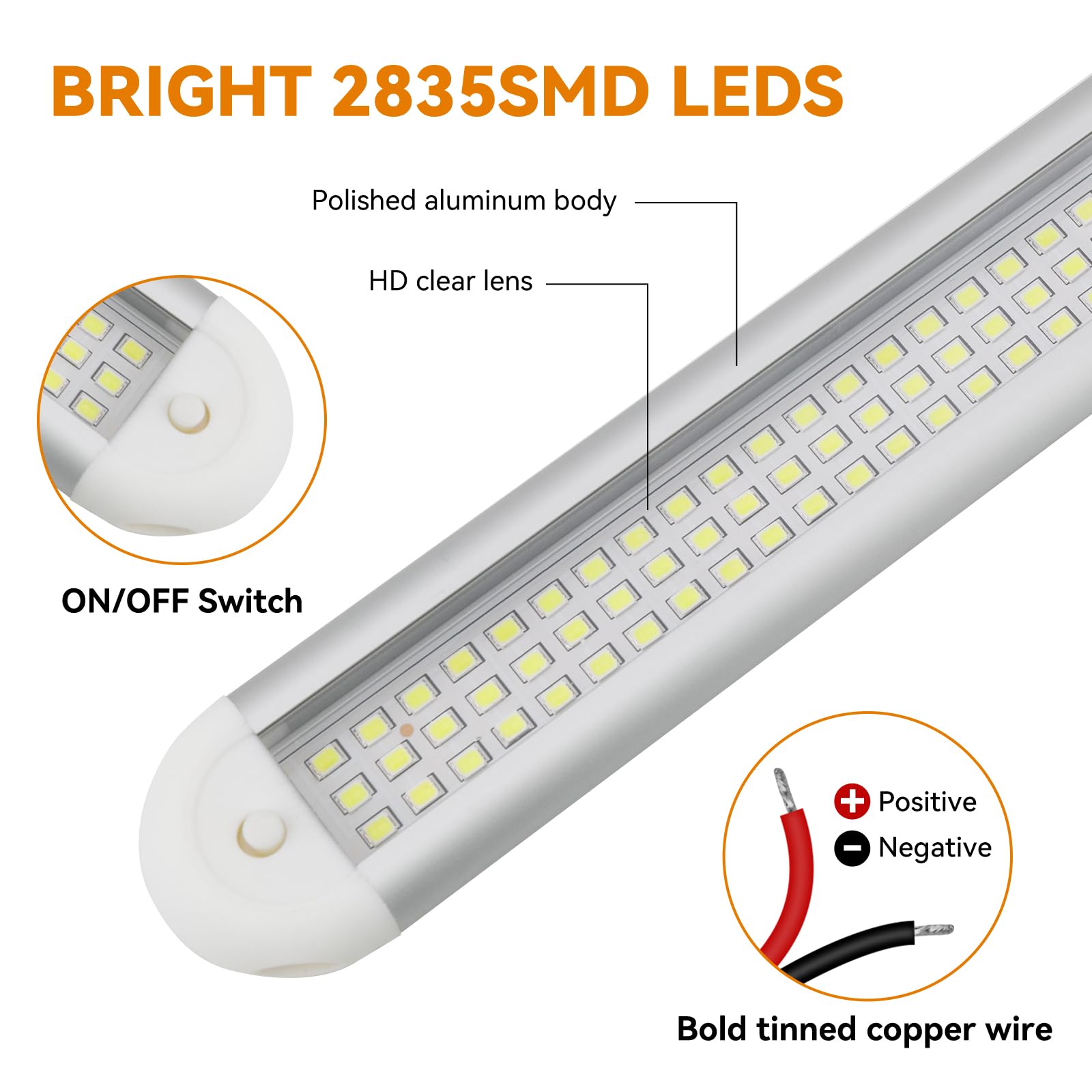 RVZONE installed inside van providing bright, energy-saving interior light