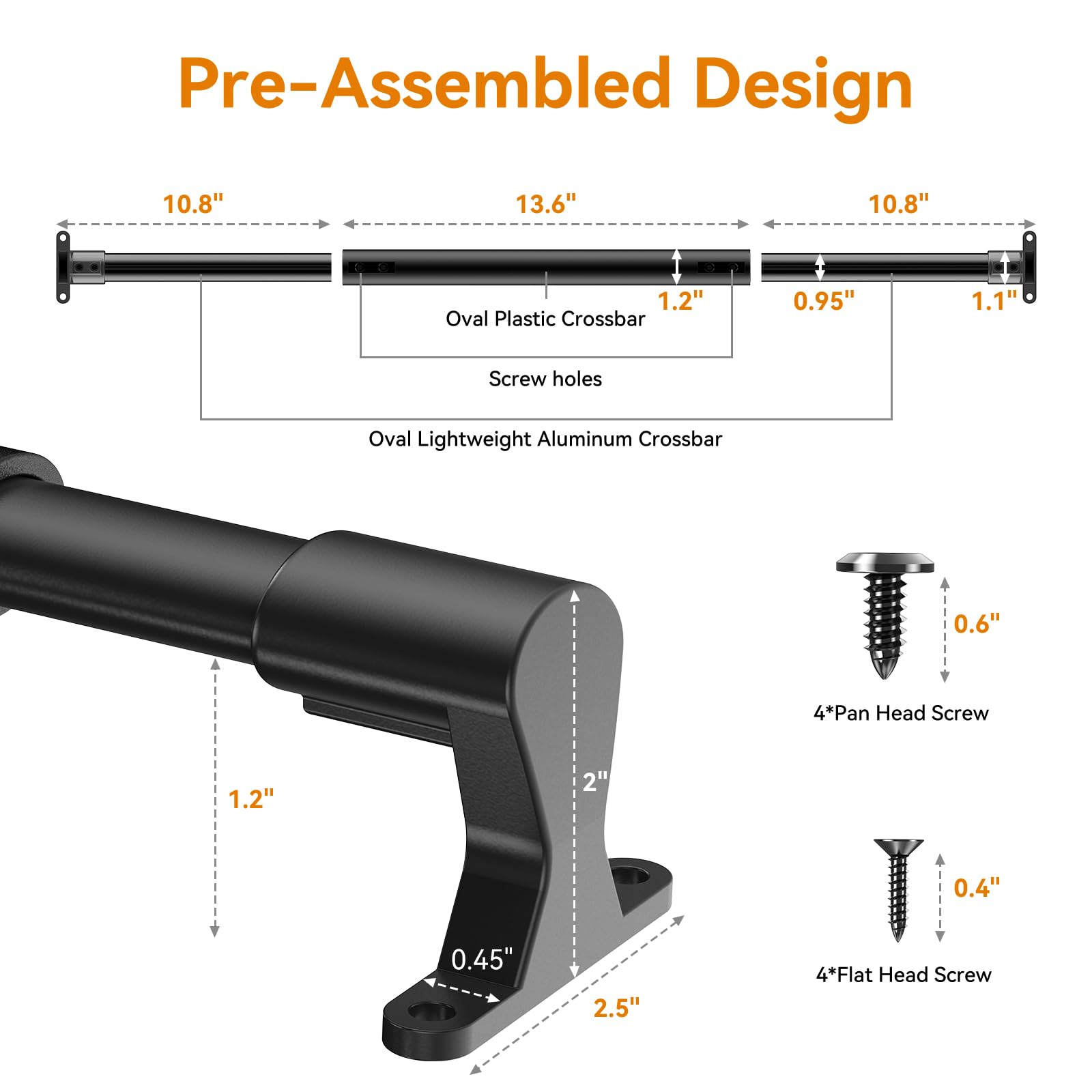 RVZONE telescoping grab bar extended showing adjustable 20 to 32 inch fit for various doors