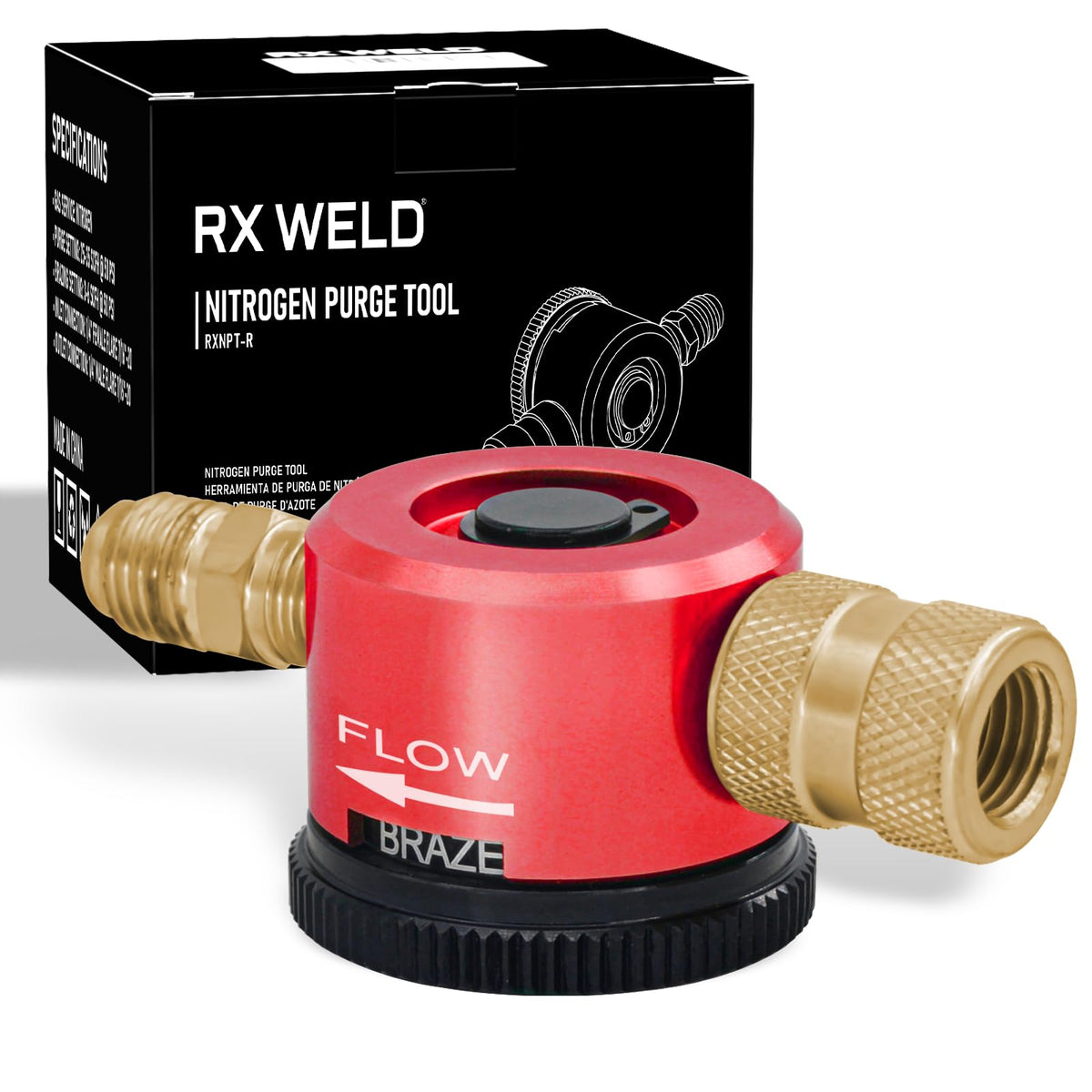 RX WELD front view showing regulator body and control for fast setup benefit