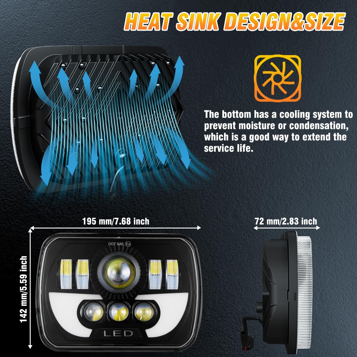RXTSQI aviation aluminum shell rear emphasizing heat dissipation