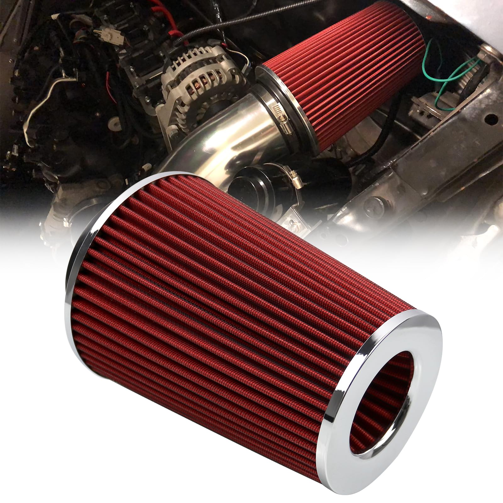 RYANSTAR RACING front view showing cone filter and shape for improved airflow