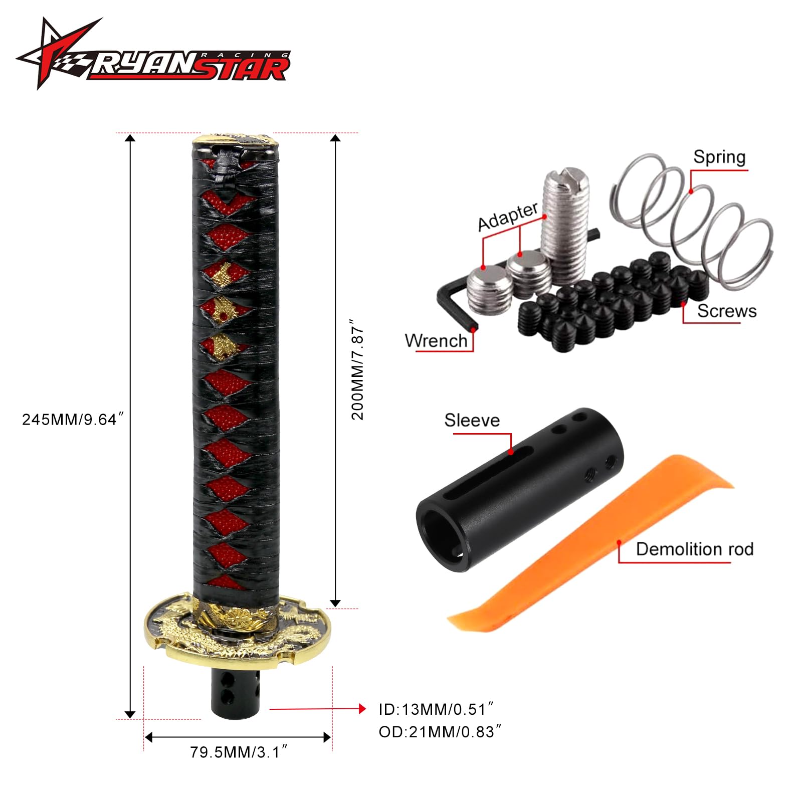 RYANSTAR RACING close-up of handle texture for improved comfort and control