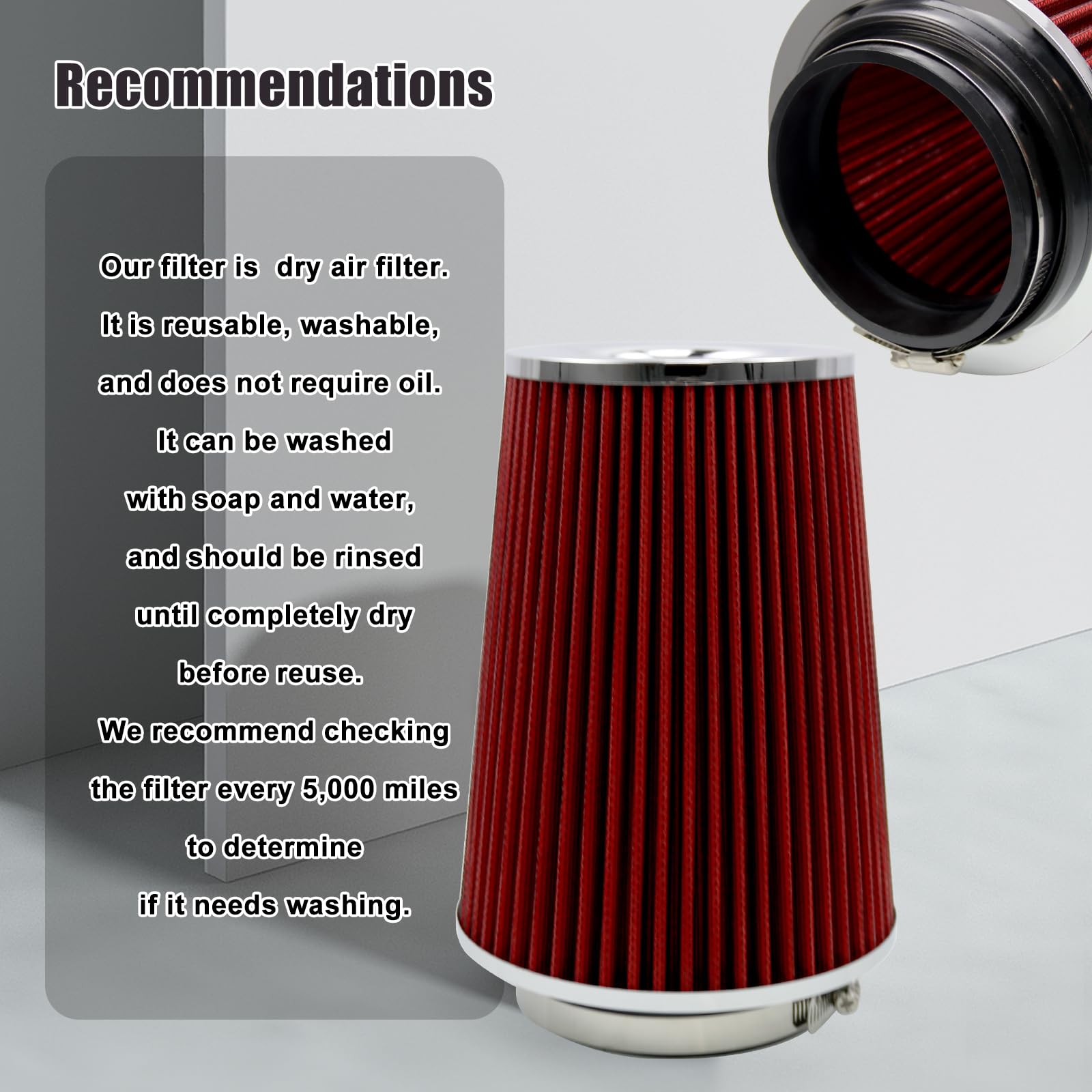 RYANSTAR RACING filter in garage lifestyle setting for practical use context