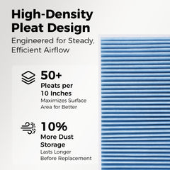 ryvclim engine filter pleated media close-up for airflow protection