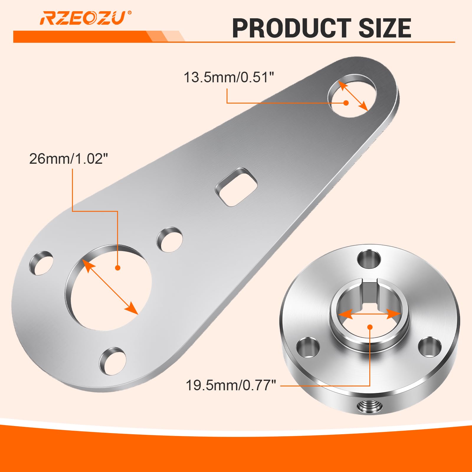 RZEOZU 3/8 inch square hole engaged with ratchet for stable counter-torque