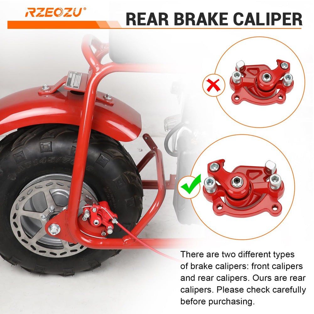 RZEOZU brake pads detail with four included pads for extended service life and reliability