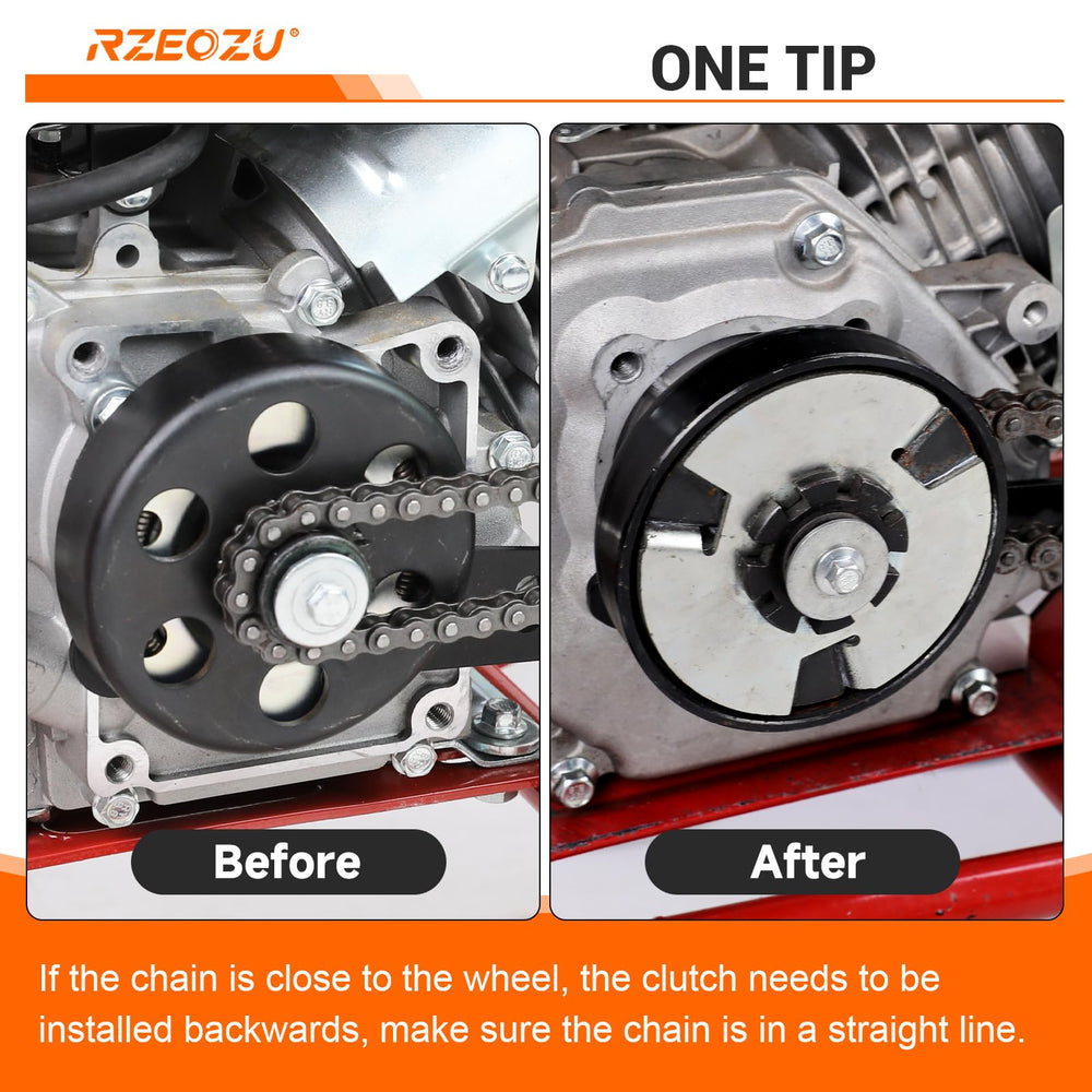 RZEOZU chain alignment demo showing correct straight-line drive and safer operation