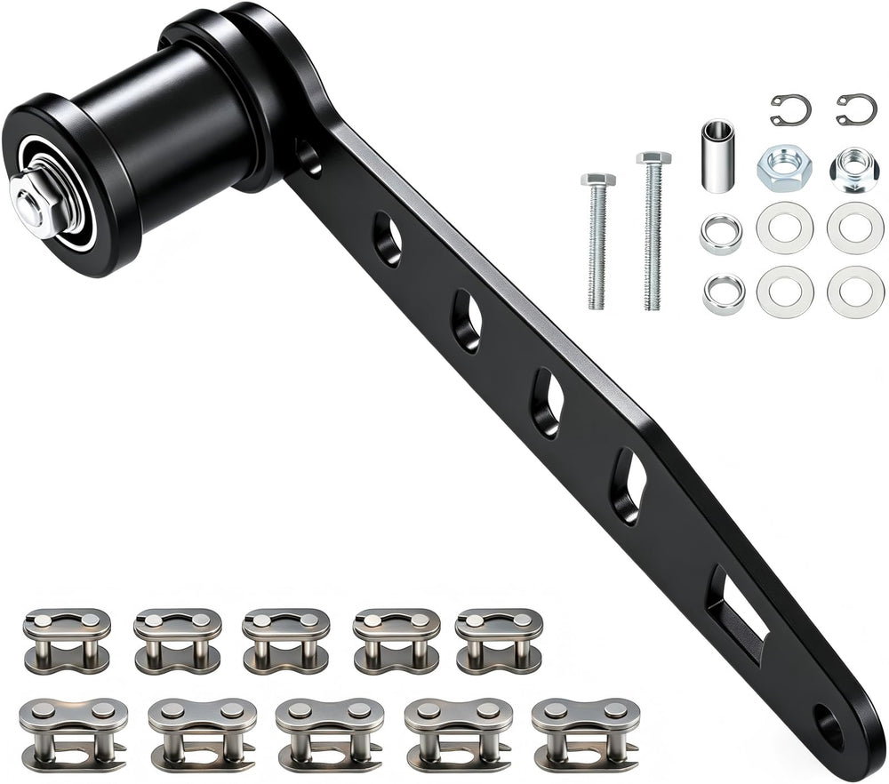 RZEOZU front assembly tensioner showing flush fit and secure chain guidance
