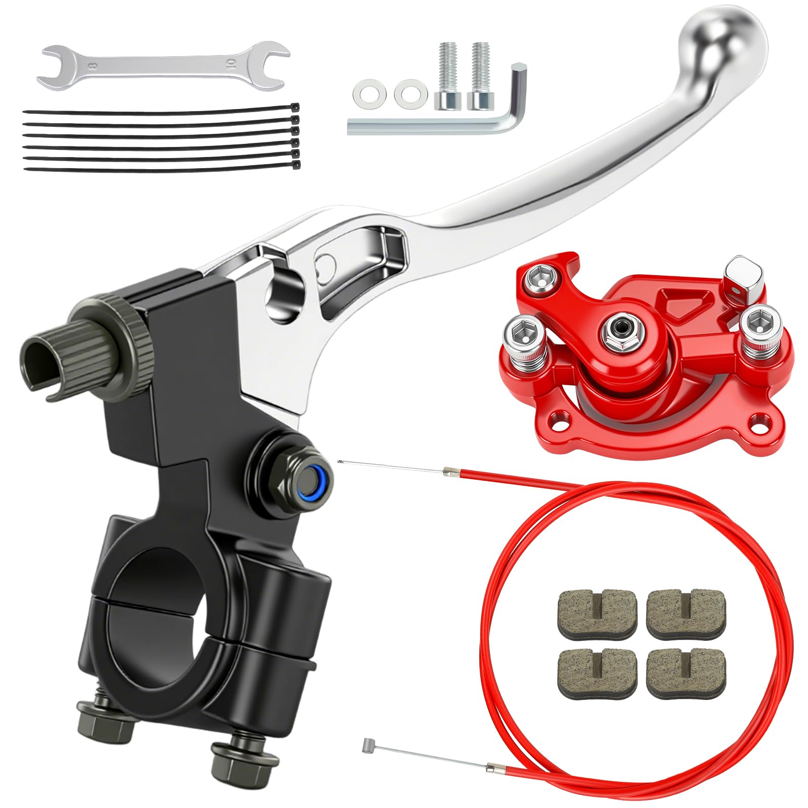 RZEOZU front packaging of the complete rear disc brake kit showing all components and convenience