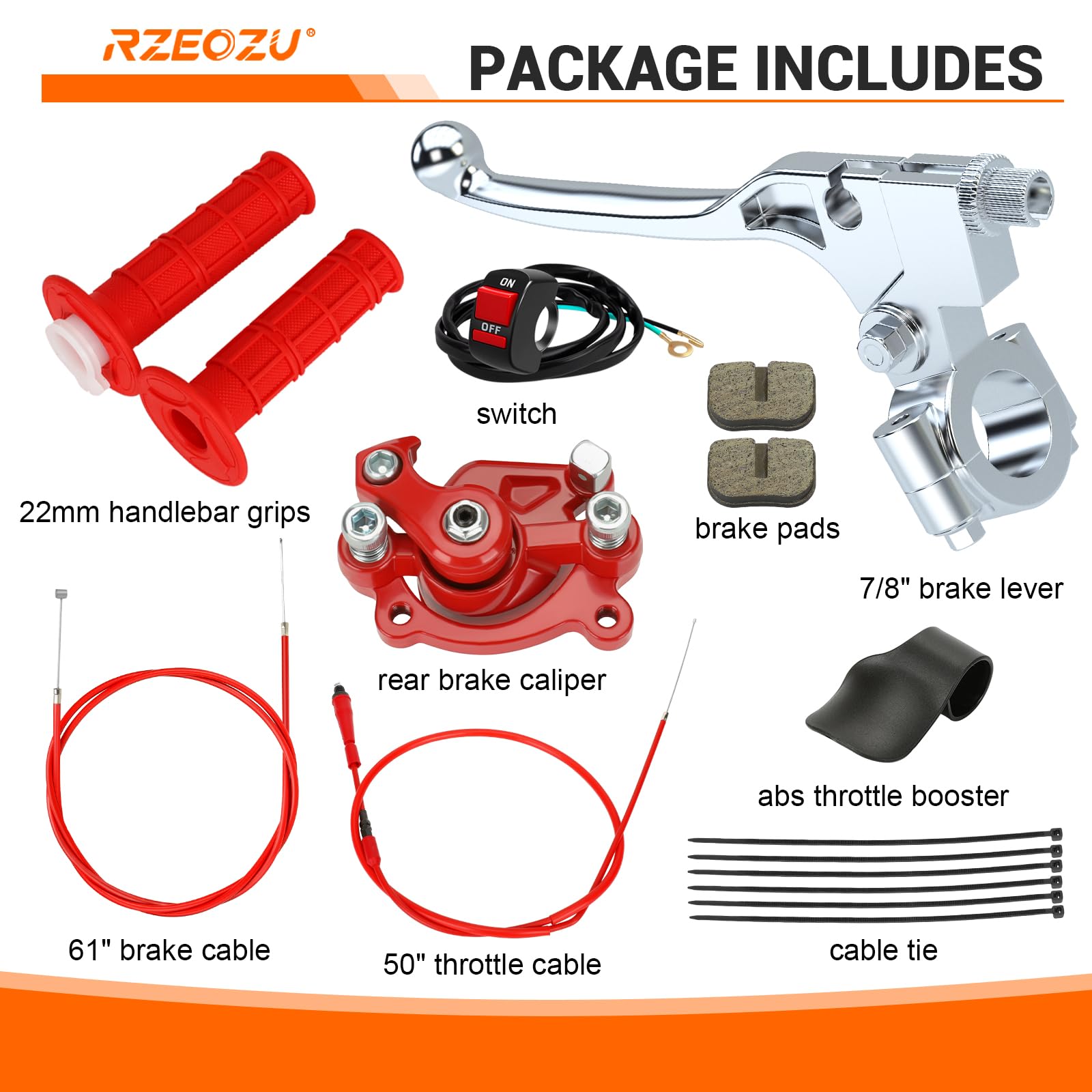 RZEOZU kit components laid out showing comprehensive replacement convenience
