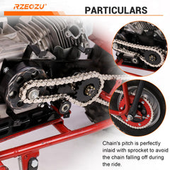 RZEOZU master links with adjusters displayed to show hassle-free installation and tuning