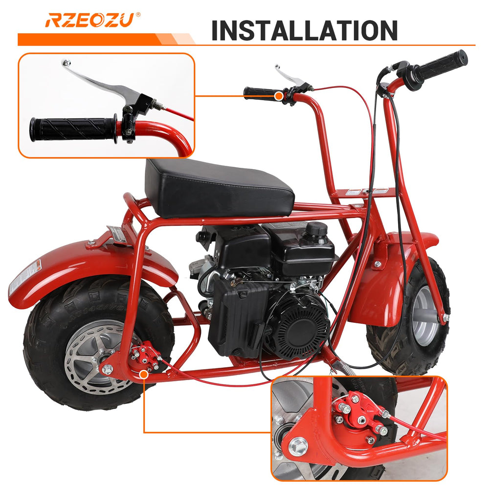 RZEOZU rear brake caliper angled view illustrating steel construction and secure mounting