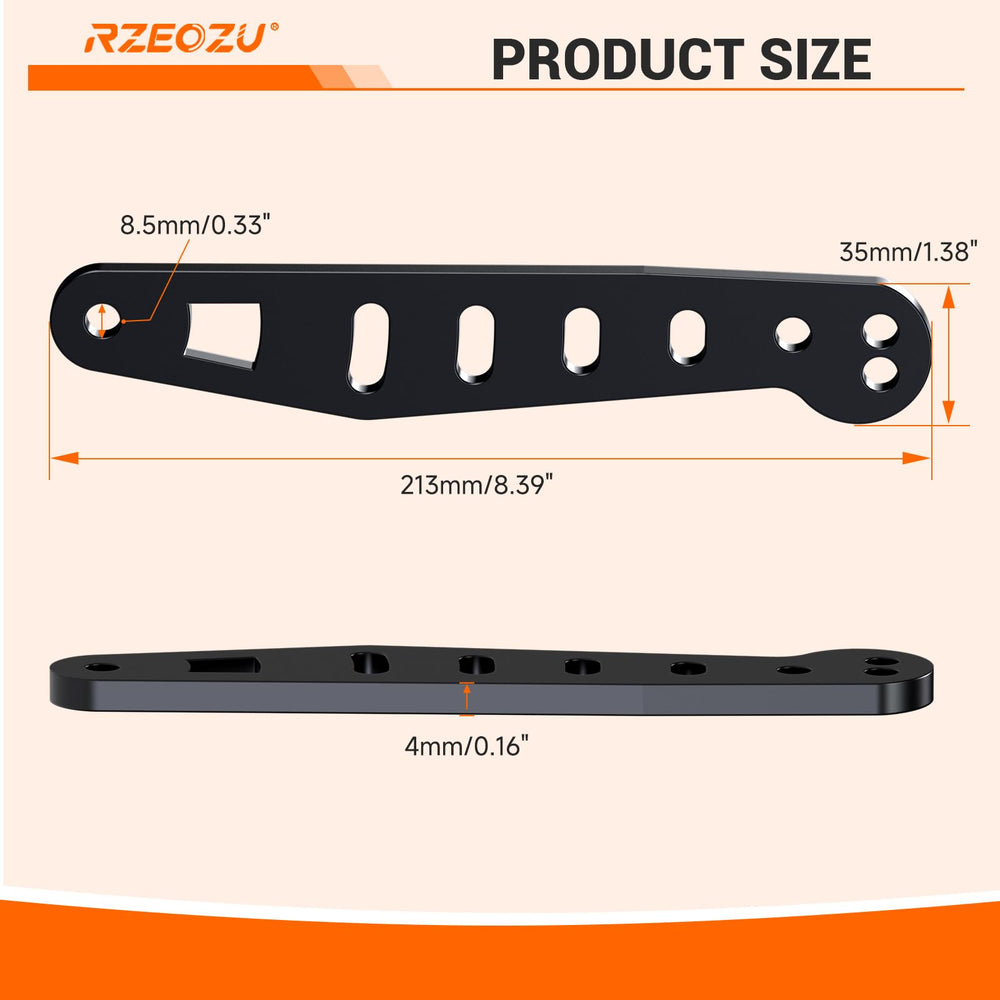 RZEOZU next to ruler for scale indicating compact size and easy fitment