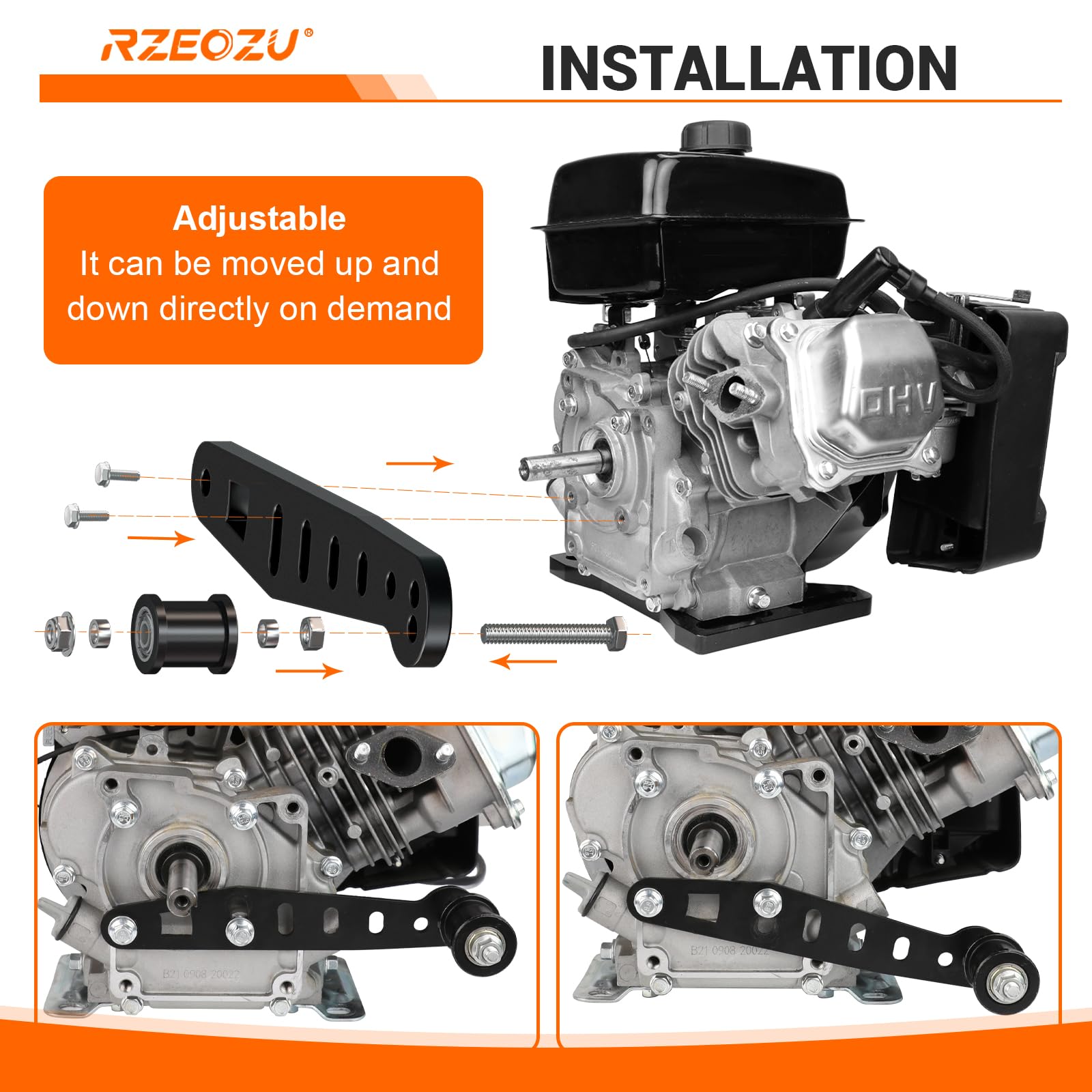 RZEOZU roller texture close-up highlighting smooth tensioning and reduced wear