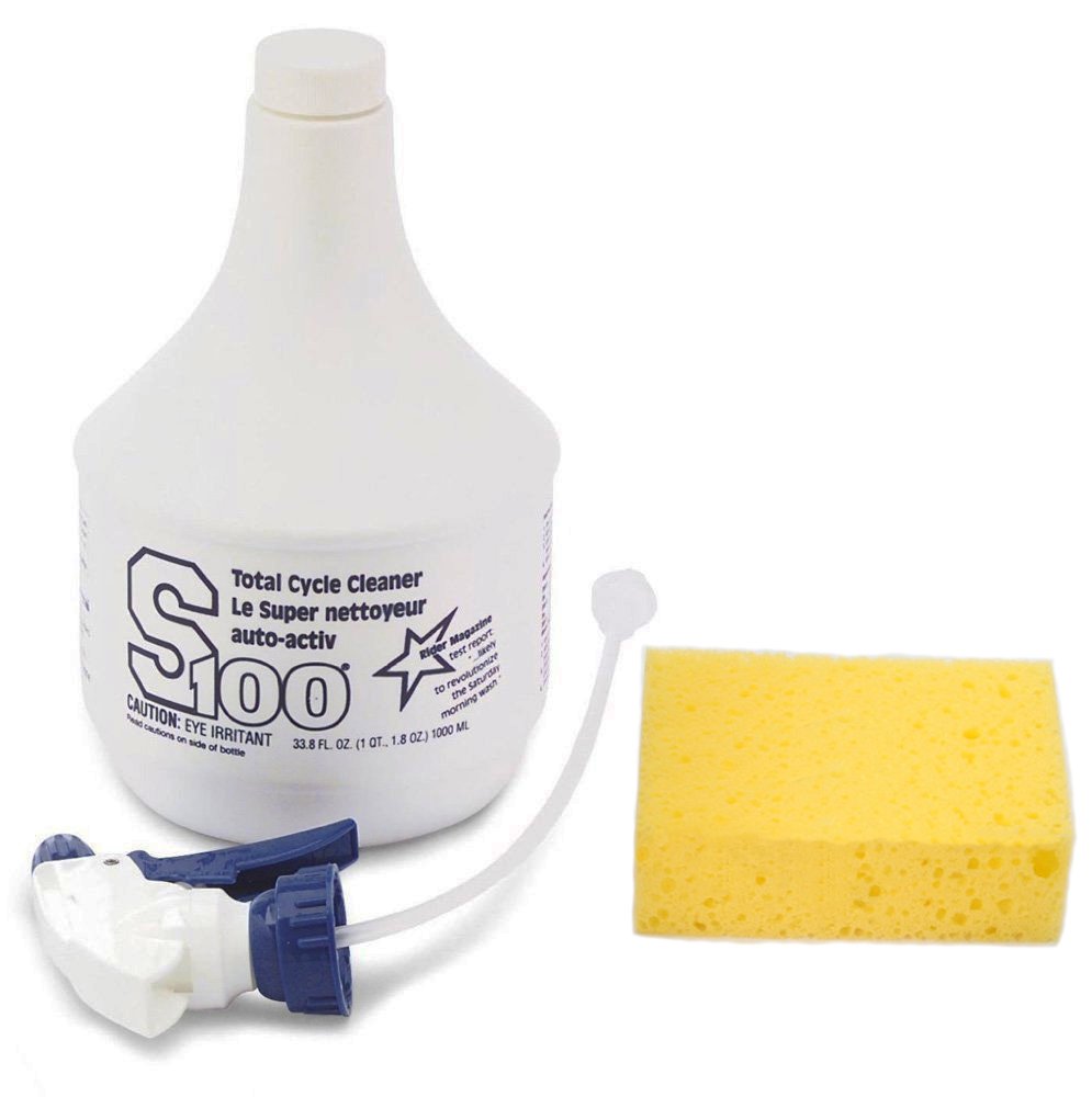 S S100 bottle front label showing product and clear instructions; quick identification benefit