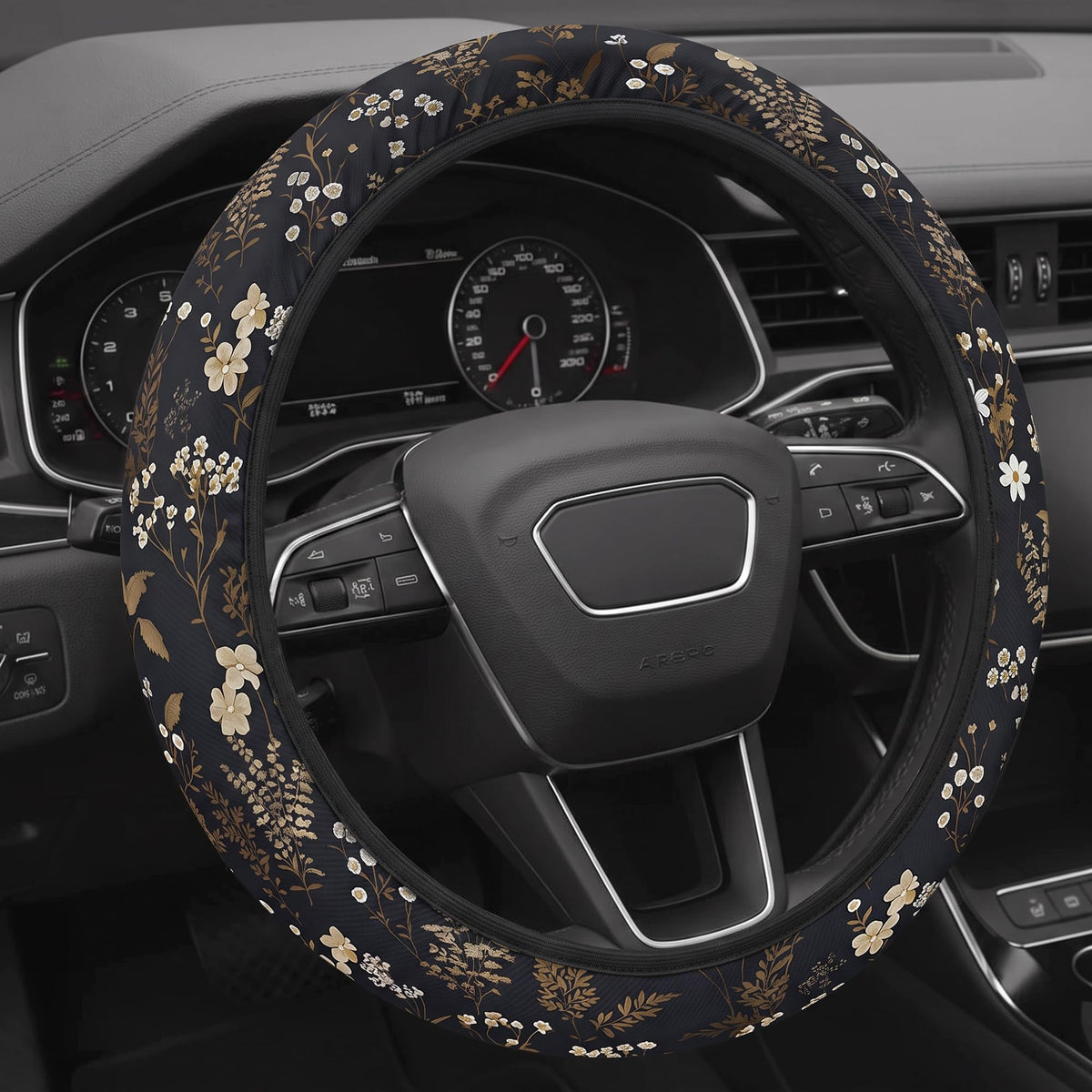 SAADIAUTO front view showing boho wildflower cover brightening interior