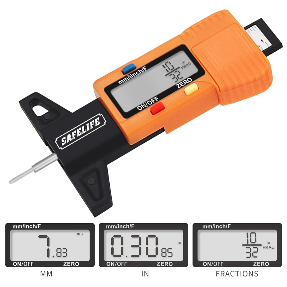 SAFELIFE close-up of the measuring probe and engraved scale for precise readings