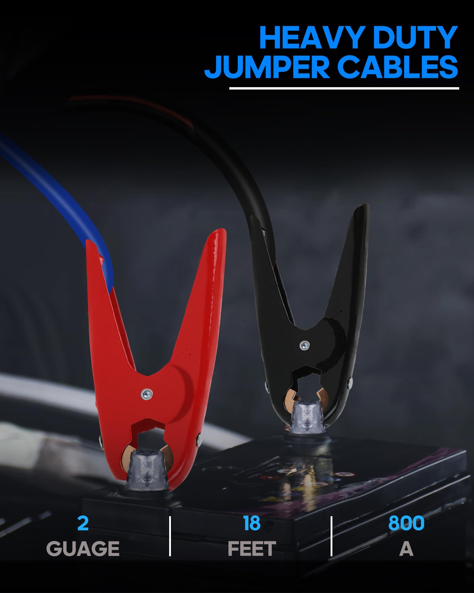 SAFEMATE clamp close-up showing serrated jaws and insulated handle for secure terminal grip