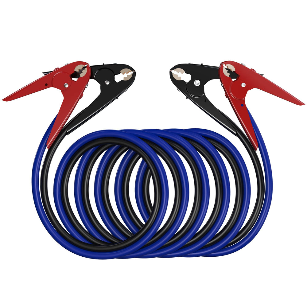 SAFEMATE front packaging showing heavy-duty 2-gauge cables and length — reliable emergency starter