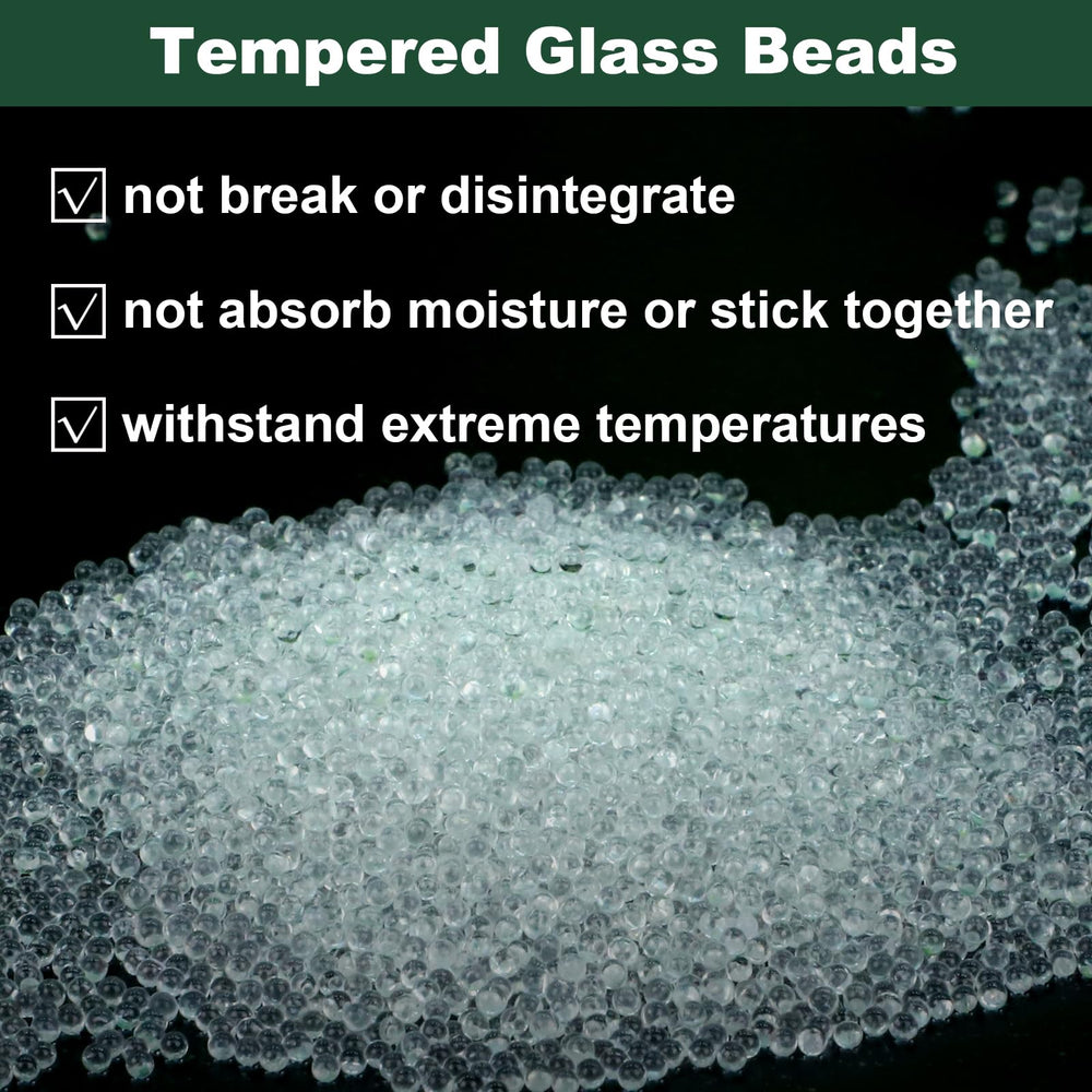 Safetect close-up tempered glass beads texture demonstrating durability benefit