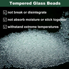 Safetect close-up tempered glass beads texture demonstrating durability benefit