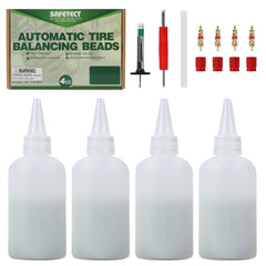 Safetect front packaging kit showing bottles and tools for convenient balancing