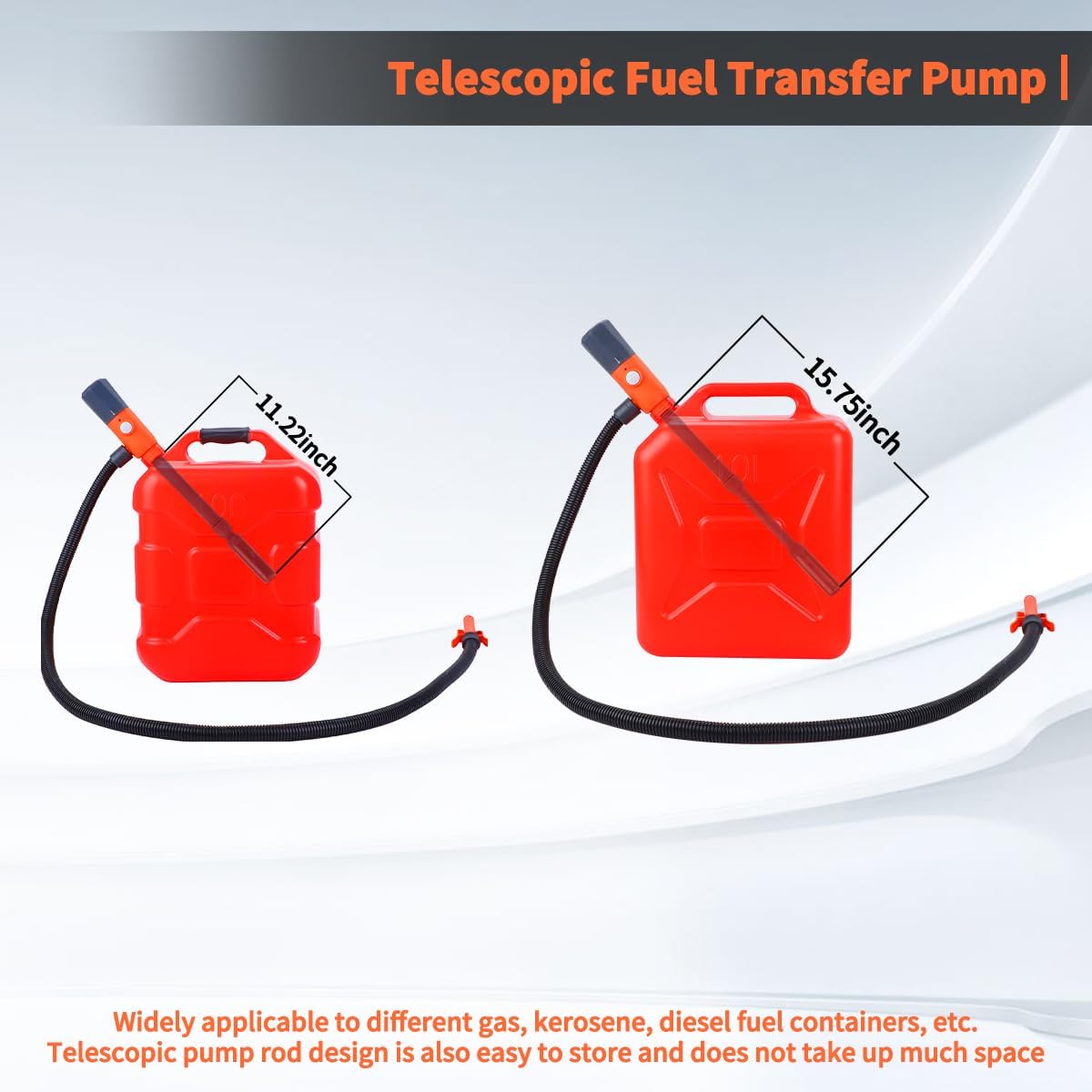 Safetect pump in use refilling a lawn mower quickly and without lifting cans