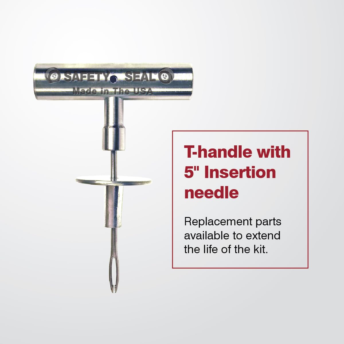 Safety Seal accessory pack with blades, spare needle, hex wrench for tool maintenance