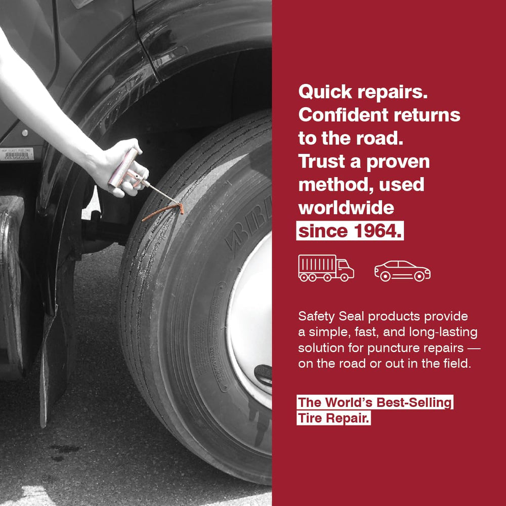 Safety Seal plugs in a garage setting near tools showing professional use and reliability benefit