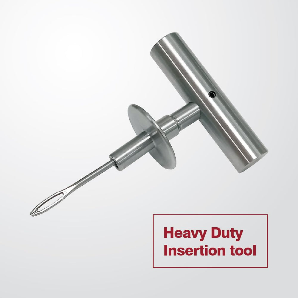 Safety Seal hand holding a plugged tire showing immediate fix and confidence after repair