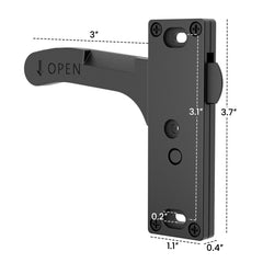Safoner door keeper and outside striker laid out for installation, improves latch alignment
