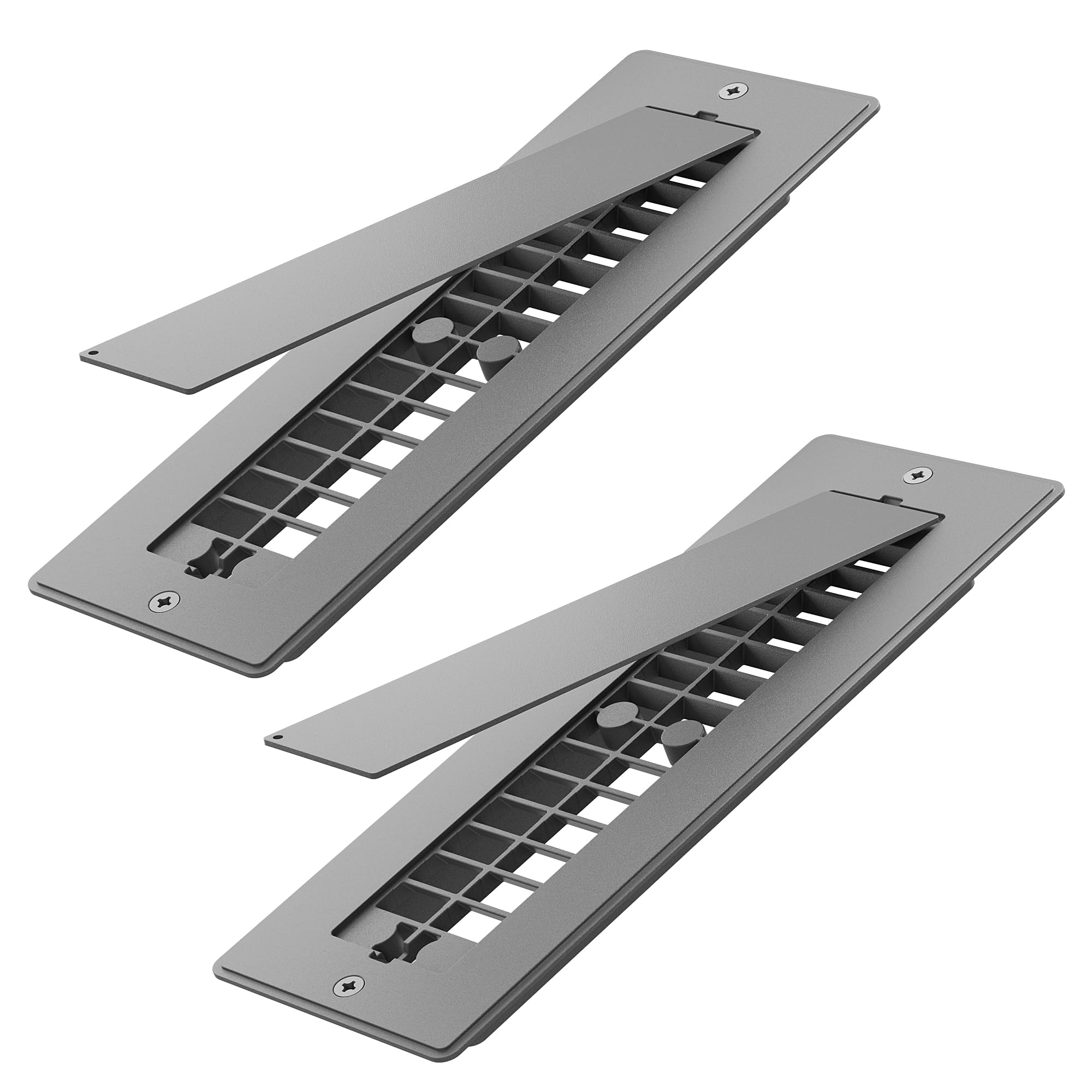 Safoner front view of aluminum floor register shows sturdy fit and clean finish